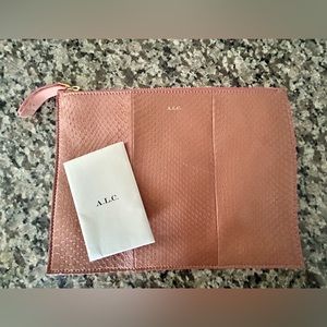 A.L.C. Snakeskin embossed leather Clutch Bag NWT